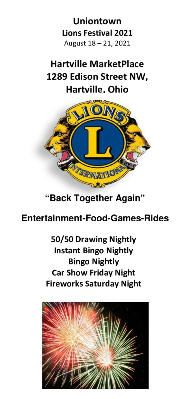 Uniontown Lions Festival in Hartville, OH